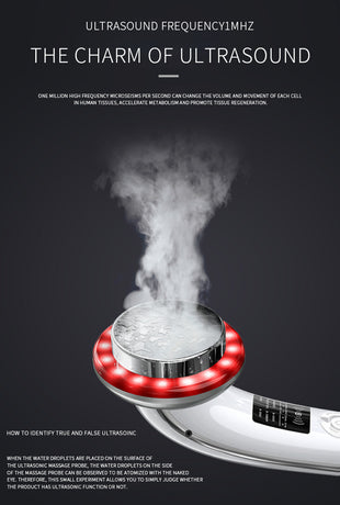 6-in-1 Ultrasonic Slimming & Beautifying RF Device - Body Sculpting & Skin Rejuvenation(white)