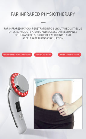 6-in-1 Ultrasonic Slimming & Beautifying RF Device - Body Sculpting & Skin Rejuvenation(white)