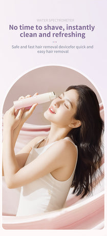 2-in-1 Electric Lady Shaver & Trimmer - Gentle Full Body Hair Removal, Portable & USB Rechargeable(Gradient pink)