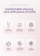 2-in-1 Electric Lady Shaver & Trimmer - Gentle Full Body Hair Removal, Portable & USB Rechargeable(Gradient pink)