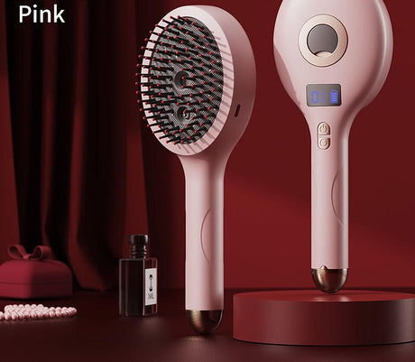 4-in-1 SPA Scalp Care Massage Comb - Red Light Therapy, Nano Steam & Vibration, USB-C Rechargeable(Pink)