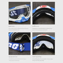 Pro Motocross Goggles - Windproof, UV400 Protection with TPU Frame & PC Lens, Adjustable Strap(Yellow frame,gold lens)
