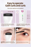 Rechargeable Heated Eyelash Curler - 3 Temperature Settings, 30s Rapid Heating & Anti-Scald Design(white)