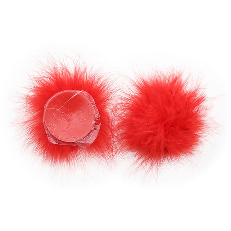 7-Piece Lace & Feather Playful Lingerie Accessory Set - Cuffs, G-String, Tickler &Nipple stickers(black)