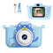 Digital Camera with Cute Cat Silicone Case - Dual Lens, 96MP, HD Screen & Music Playback(blue)