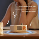 Retro Turntable Bluetooth 5.3 Speaker - 360 Surround Sound, FM Radio & TF Card Player(white)