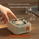 Retro Turntable Bluetooth 5.3 Speaker - 360 Surround Sound, FM Radio & TF Card Player(white)
