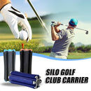 Portable Golf Club Carrier "SILO" - Holds 3 Clubs, Lightweight & Easy to (Blue and white)