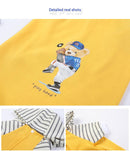 Autumn/Winter Dog Clothes - Black Hoodie with Striped Hood & Baseball Bear (Size - M)