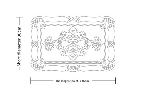 4 pcs Decorative Faux Leather Placemats - Unique Shape, Beautiful Packaging (Bean green)