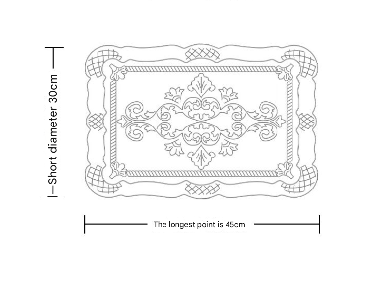 4 pcs Decorative Faux Leather Placemats - Unique Shape, Beautiful Packaging (Dark gray)