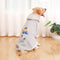 Autumn/Winter Dog Clothes - Grey Hoodie with Striped Hood & Baseball Bear (Size - 5XL)
