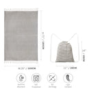 Black Chic Lightweight Nylon Drawstring Tote Bag - Multi-Pocket Casual Shoulder & Crossbody