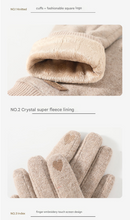 Black Elegant Women's Wool Blend Winter Gloves - Cozy Fleece-Lined Touchscreen Warmth