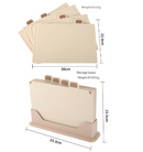 Beige 4-Piece Index Cutting Board Set with Ventilated Storage Stand - Food-Safe PP Kitchen Chopping Boards