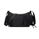 Black Chic Lightweight Multi-Pocket Oxford Crossbody Bag - Waterproof Retro Shoulder Bag for Women