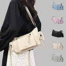 Black Chic Lightweight Multi-Pocket Oxford Crossbody Bag - Waterproof Retro Shoulder Bag for Women