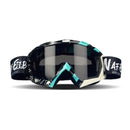 Cyan Frame and Grey Sheet Versatile Sports Goggles - Windproof UV Protection for Skiing, Motorcycle, Cycling & Outdoor Adventures