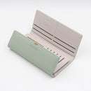 Black Elegant Ladies Long PU Leather Wallet - Slim Clutch with Leaf Charm, Multi-Card Holder & Organizer