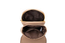 Beige Chic Quilted Crossbody Phone Bag - PU Leather Mini Purse with Floral Stitching & Adjustable Strap