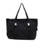 Black Women's Large Capacity Nylon Tote Bag - Stylish Casual Shoulder & Crossbody Bag with Detachable Pouch
