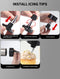 Silver and Black Stainless Steel Cookie Press Gun Kit - Biscuit Maker & Icing Decorating Set with 13 Discs & 8 Nozzles