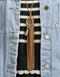 Green Vintage Top-Grain Leather Pen Sleeve Holder with Neck Strap - Protective Single Pen Case