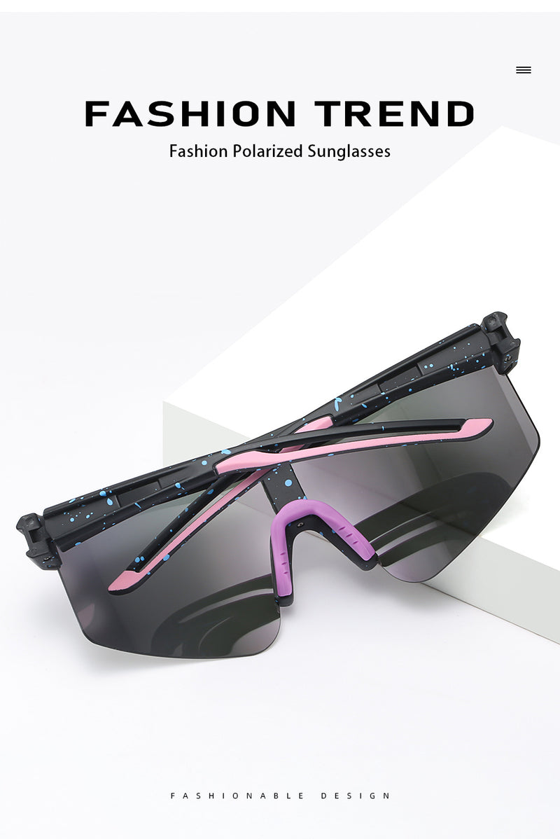 Green Lenses With Black Temples Ultra-Light Polarized Sports Sunglasses - Wraparound Shield Design for Cycling & Outdoor Performance
