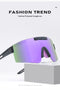 Blue Lenses With White Temples Ultra-Light Polarized Sports Sunglasses - Wraparound Shield Design for Cycling & Outdoor Performance