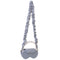 Black Chic PU Leather Crossbody Storage Bag for Apple AirPods Max - Protective Case with Ruched Fabric Strap & Top Handle