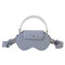 Blue Chic PU Leather Crossbody Storage Bag for Apple AirPods Max - Protective Case with Ruched Fabric Strap & Top Handle