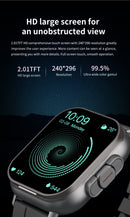 Black TPU Strap 2-in-1 Smartwatch with Built-in Earbuds - 2.01" HD Touchscreen, Bluetooth Calls, Health Monitor, Long Battery Life