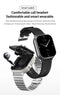 Beige TPU Strap 2-in-1 Smartwatch with Built-in Earbuds - 2.01 HD Touchscreen