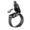 Black Steel Belt 2-in-1 Smartwatch with Built-in Earbuds - 2.01 HD Touchscreen