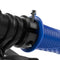 Orange Ergonomic Lock-On Bike Grips - Anti-Slip TPR Rubber, Alloy Rings & Plugs for MTB & Commuter Bikes