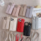 Beige Chic PU Leather Crossbody Wallet Case for iPhone 16 - Card Holder with Detachable Strap & Finger Ring Grip