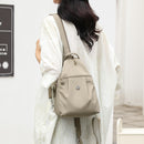 Beige Versatile Women's Convertible Mini Backpack & Sling Bag - Stylish Anti-Theft Oxford Cloth Daypack, Fits 9.7in iPad