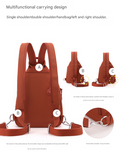 Beige Versatile Women's Convertible Mini Backpack & Sling Bag - Stylish Anti-Theft Oxford Cloth Daypack, Fits 9.7in iPad