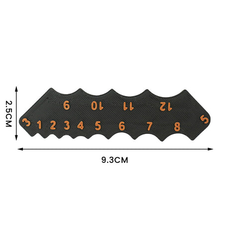 2 Pcs Black Precision Fillet Radius Gauge - Compact Plastic Arc & Corner Measurement Tool R1-R12mm