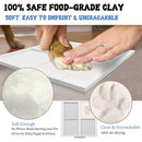 Black and White Pet Paw Print Keepsake Photo Frame Kit - Mess-Free Ink Pad for Dogs & Cats, Dual Photo & Print Display