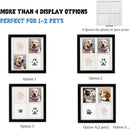 Black and White Pet Paw Print Keepsake Photo Frame Kit - Mess-Free Ink Pad for Dogs & Cats, Dual Photo & Print Display