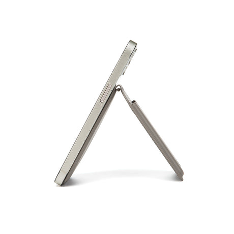 Black Chic MagSafe Wallet with Mirror & Stand - PU Leather Card Holder for iPhone 12-16 Series