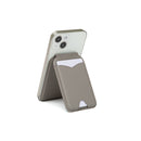 Black Chic MagSafe Wallet with Mirror & Stand - PU Leather Card Holder for iPhone 12-16 Series