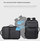 Black Expandable Business Travel Backpack with USB Charging Port - Water-Resistant Laptop Bag for Commuting & Carry-On