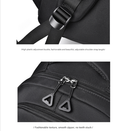 Black Trendy Korean-Style Large-Capacity Backpack for Women - 14