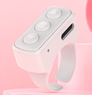 2-Piece White Bluetooth Video Controller - 3-Button Remote for TikTok and Page Scrolling