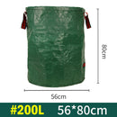 2PCS 200L(56cm*80cm) Heavy-Duty Foldable Garden Leaf Bag - Large-Capacity Horizontal Dustpan
