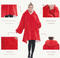 Apple Pattern Oversized Wearable Blanket Hoodie - Ultra Soft & Cozy Snuggle Pullover for Adults