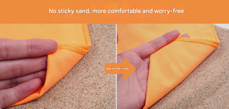 2-Piece Blue Quick-Dry Microfiber Sports Towel with Travel Case - Compact & Absorbent for Gym, Swimming & Camping