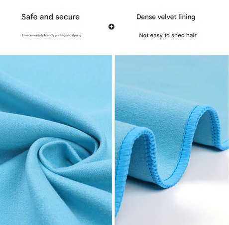 2-Piece Dark Grey Quick-Dry Microfiber Sports Towel with Travel Case - Compact & Absorbent for Gym, Swimming & Camping